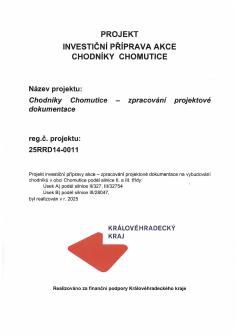 Projetk Chodníky Chomutice - zpracování projektové dokumentace